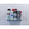 Triton Products 12 In. W x 10 In. D Silver Epoxy Coated LocBoard Steel Shelf with 6 Holes for Garment Hangers 56120-SLV - alternate 3